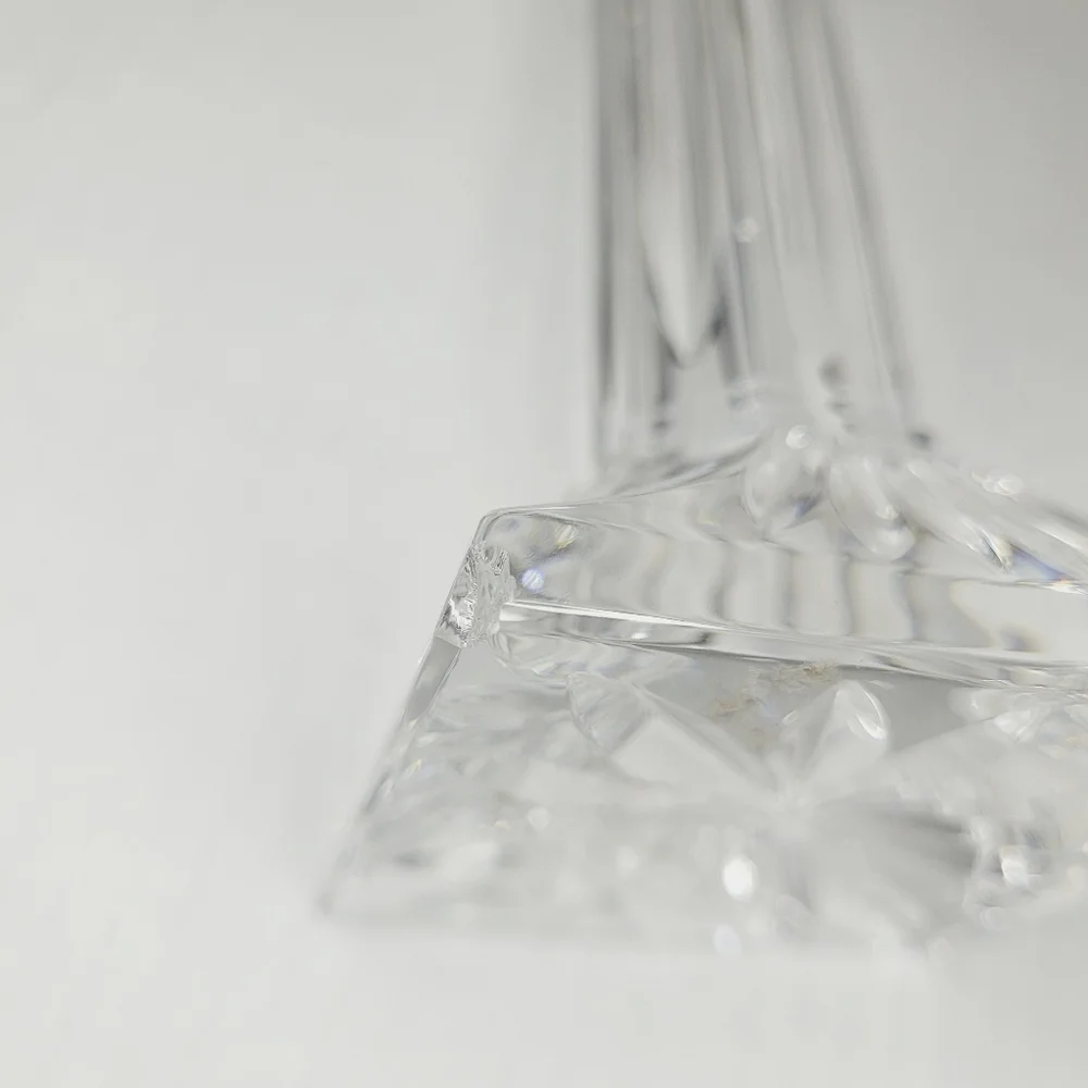 Set Of 2 Waterford Lismore Crystal 6” Column Candlesticks Made In Germany FLAW! - Picture 7 of 10